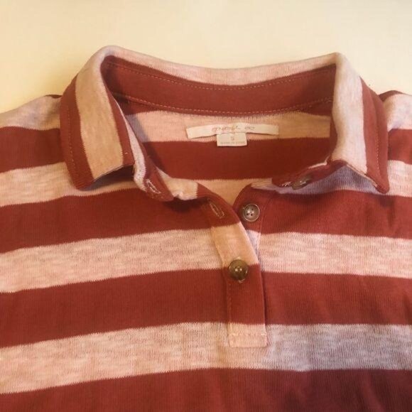 O'Neill girl's pink striped polo shirt NEW S - Picture 6 of 7